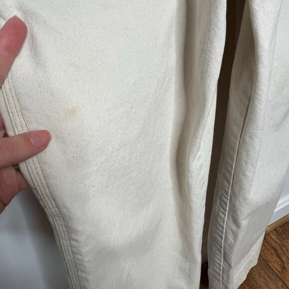 Boyish The Kenny Relaxed Overalls Womens Small Beige Pockets Cotton Neutral - Picture 16 of 16